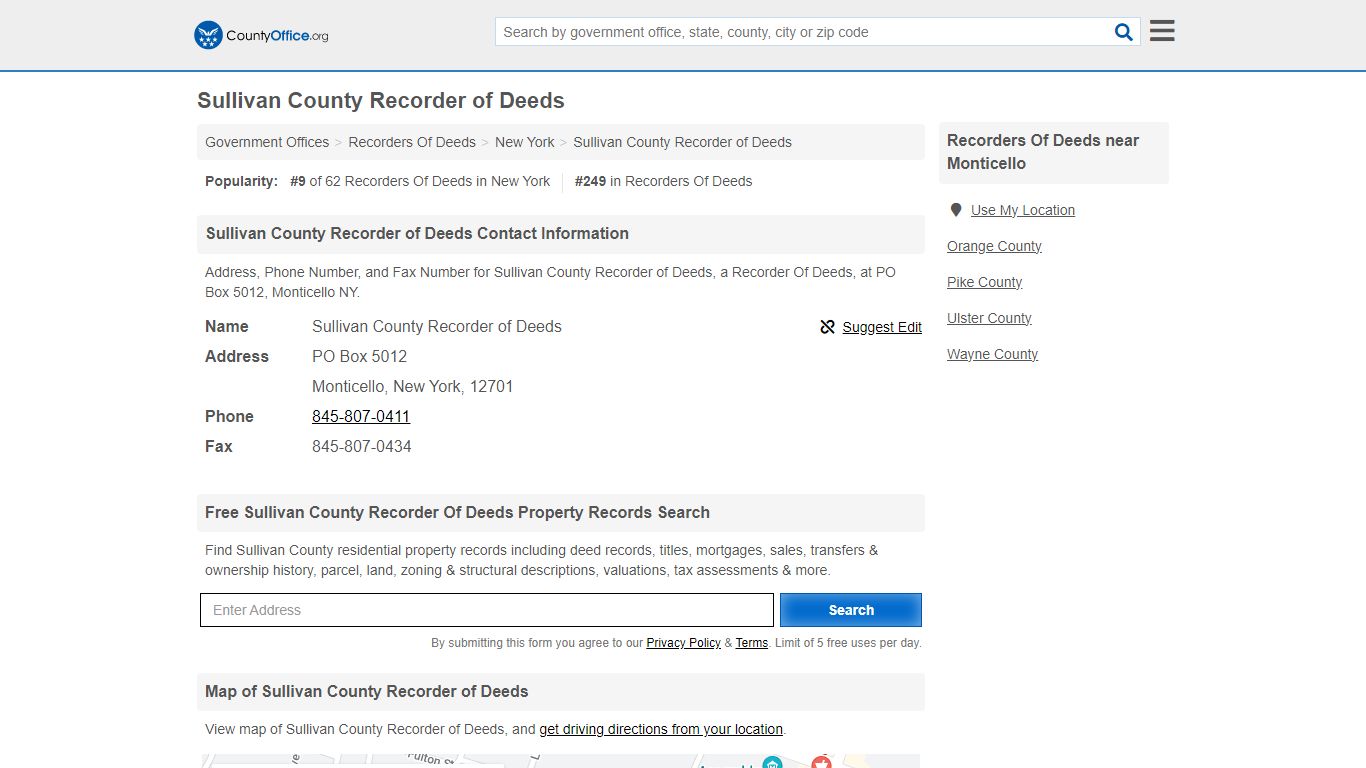 Sullivan County Recorder of Deeds